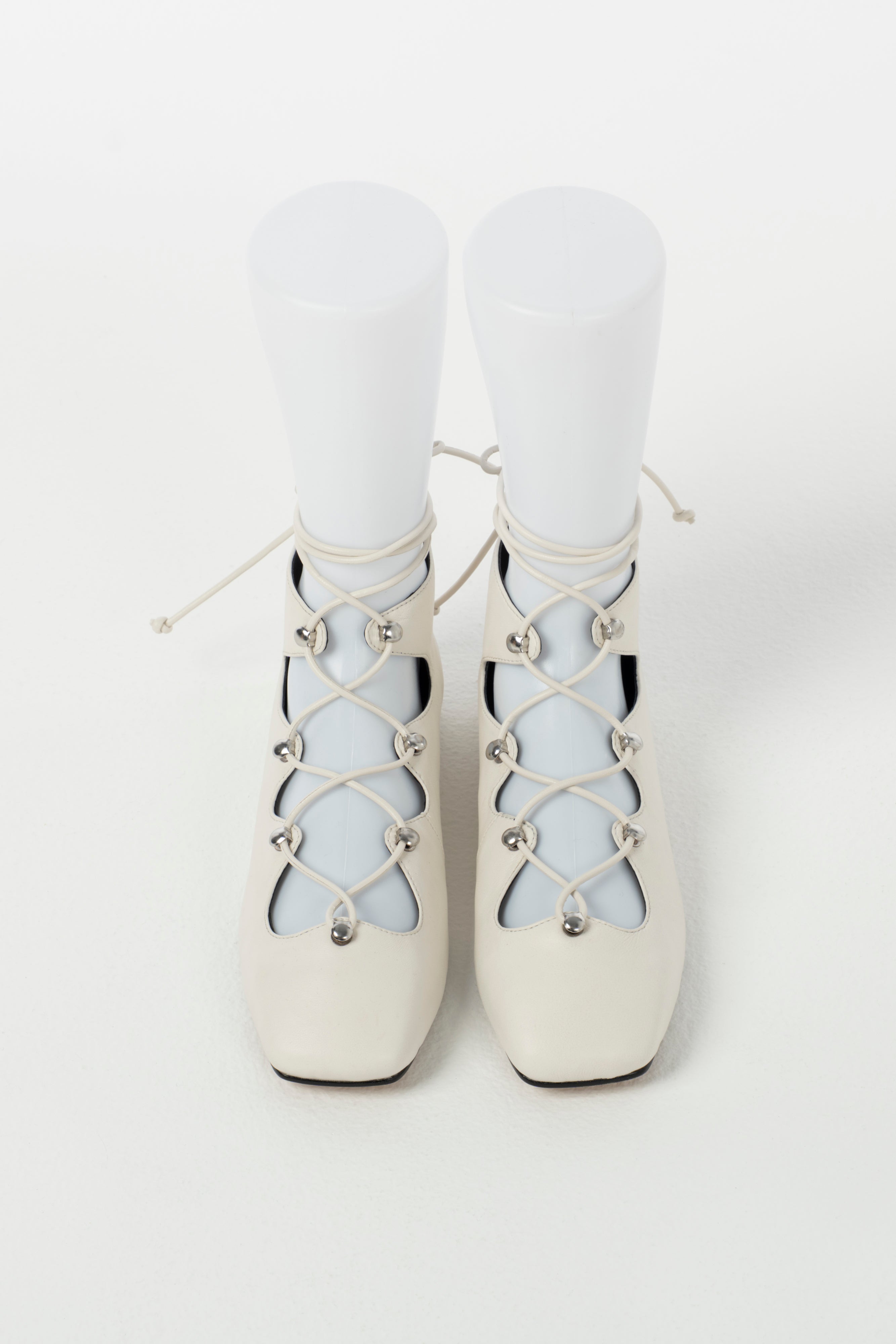 FETICO (フェティコ) | LEATHER LACE-UP PUMPS IVORY – ADDITION ADELAIDE