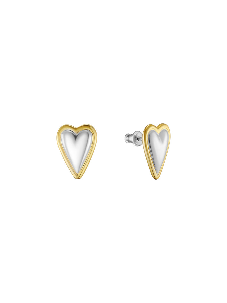 BUMPER HEART STUDS SILVER