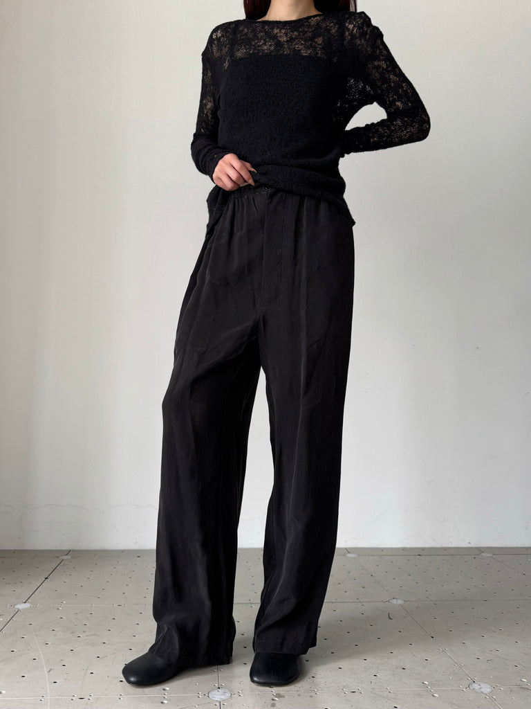 CUPRO TROUSERS BLACK