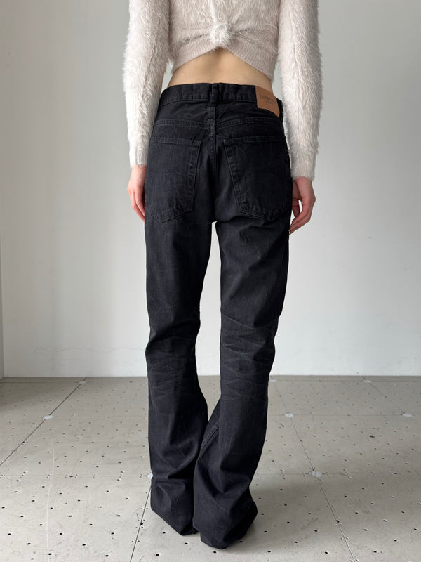 LOW STRAIGHT PANTS BLACK