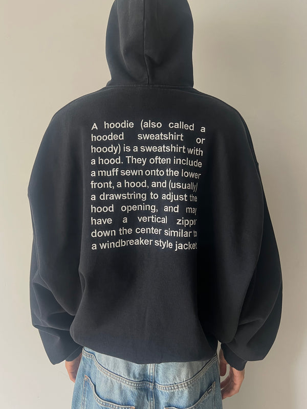 【MH27ZU222B】ENBROIDERED DEFINITION ZIP-UP HOODIE BLACK
