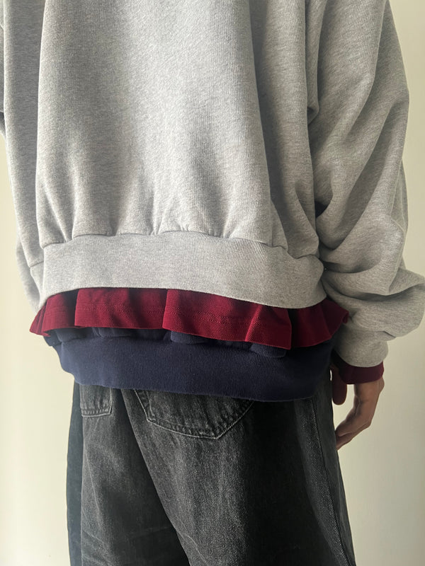 【A0017J-TUVR5-1302】Layered Crewneck MULTI
