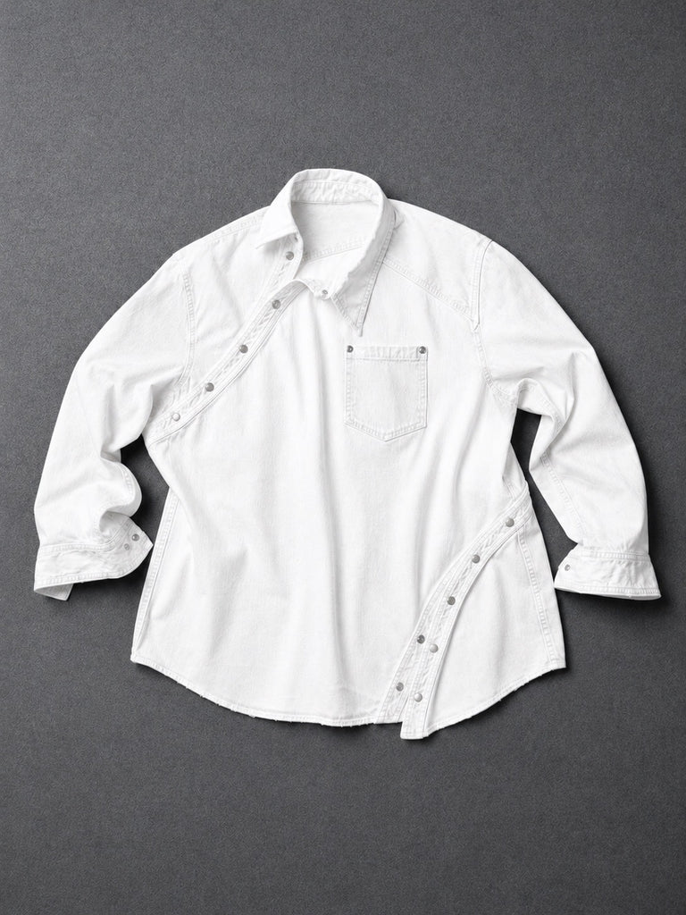 【34PDC-S1-4128D】 EXCLUSIVE KIKO DENIM SHIRT  WHITE