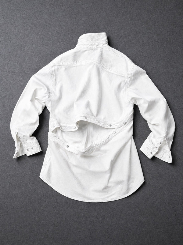【34PDC-S1-4128D】 EXCLUSIVE KIKO DENIM SHIRT  WHITE