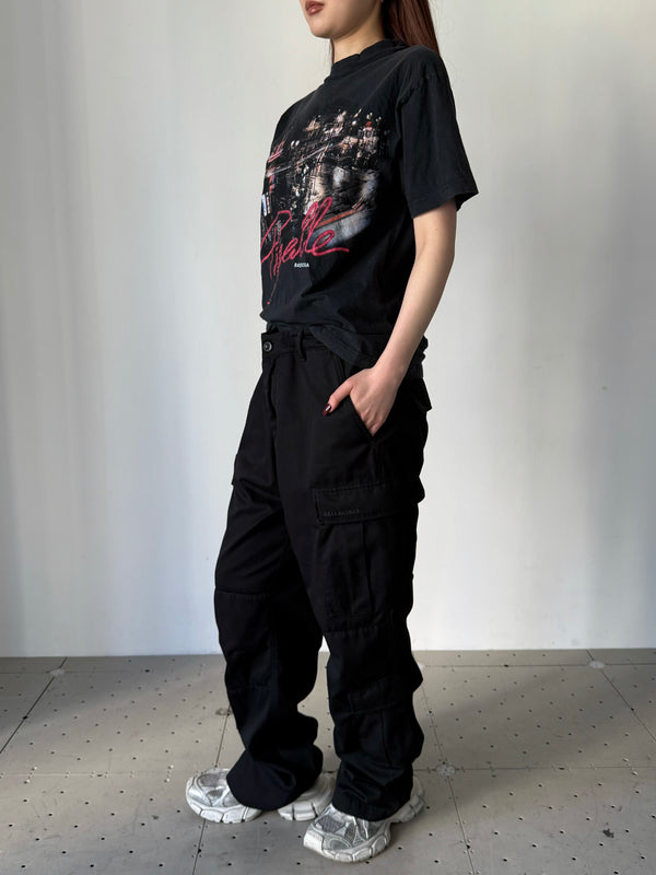 REGULAR CARGO PANTS BLACK