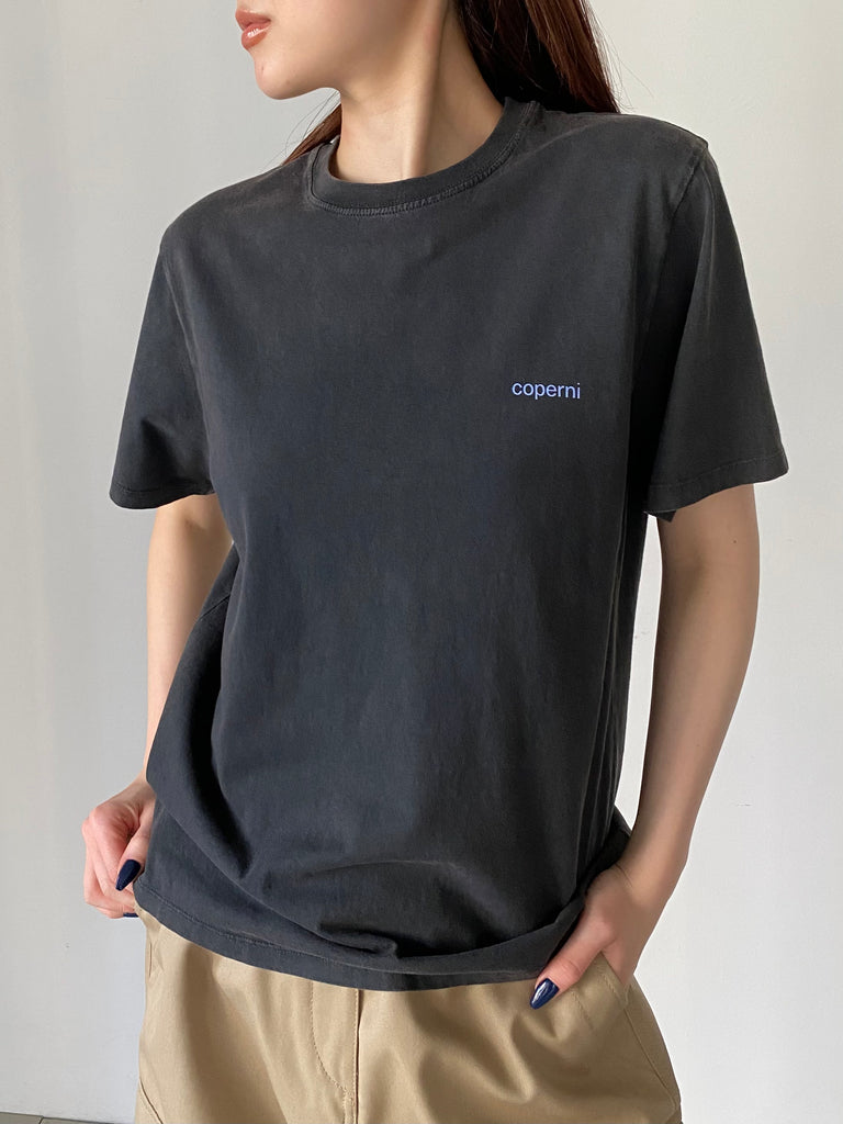 WASHED LOGO BOXY T-SHIRT BLACK