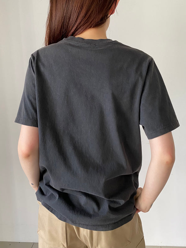 WASHED LOGO BOXY T-SHIRT BLACK