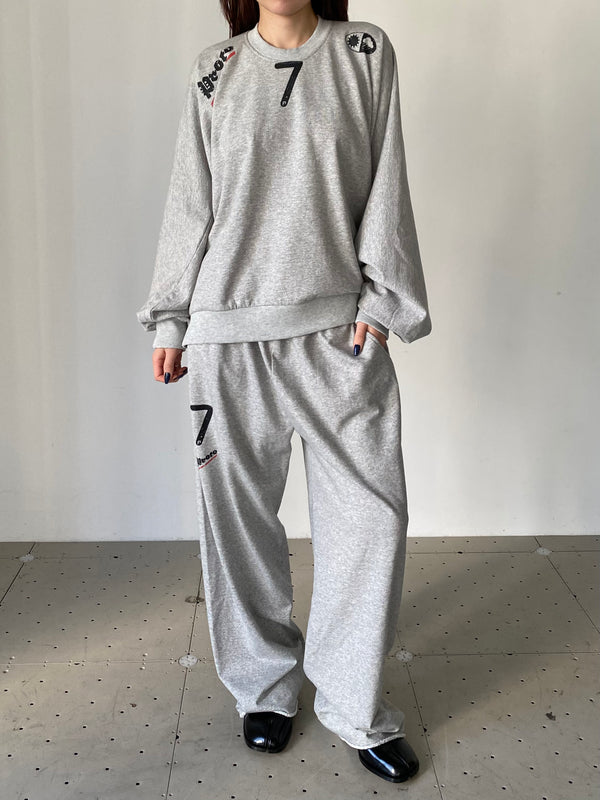 CROPPED SWEATPANTS GREY