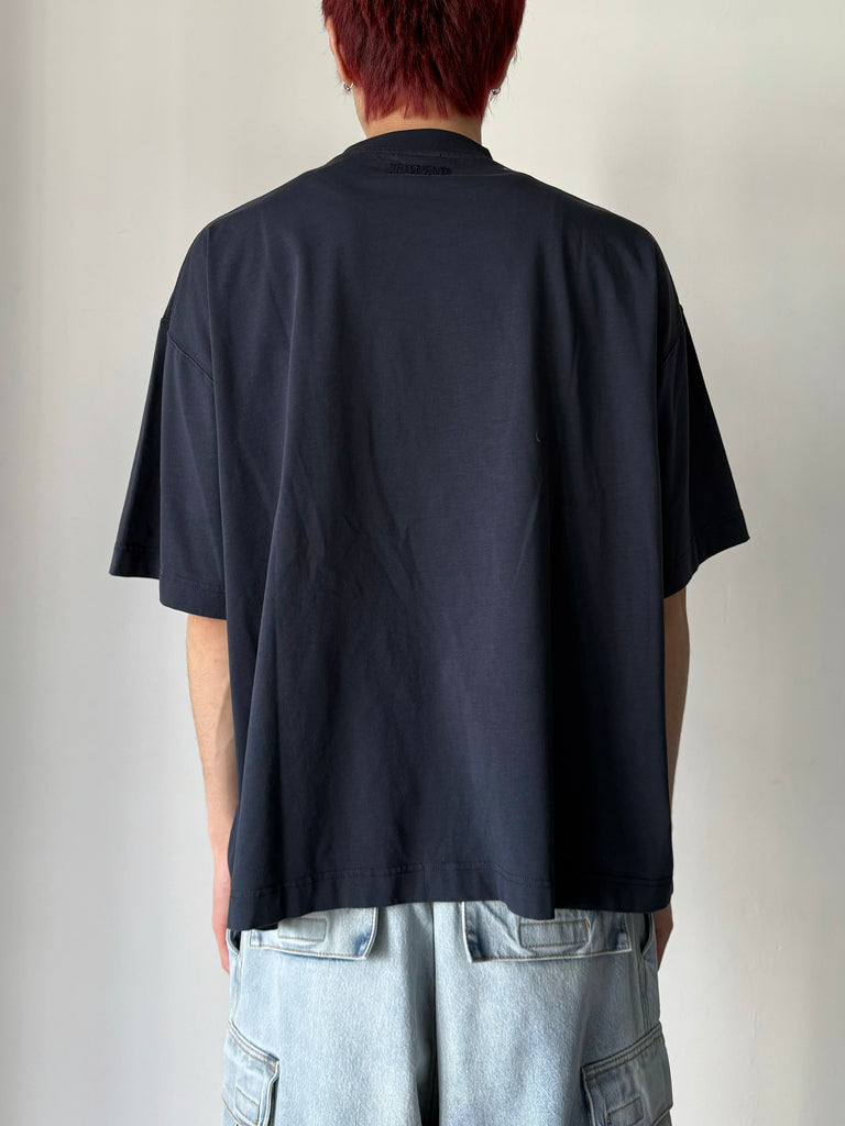 VETEMENTS VTM WORLD CROPPED BOXY T-SHIRT NAVY ヴェトモン