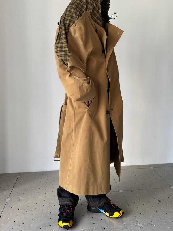 INSERT HOOD TRENCH BEIGE