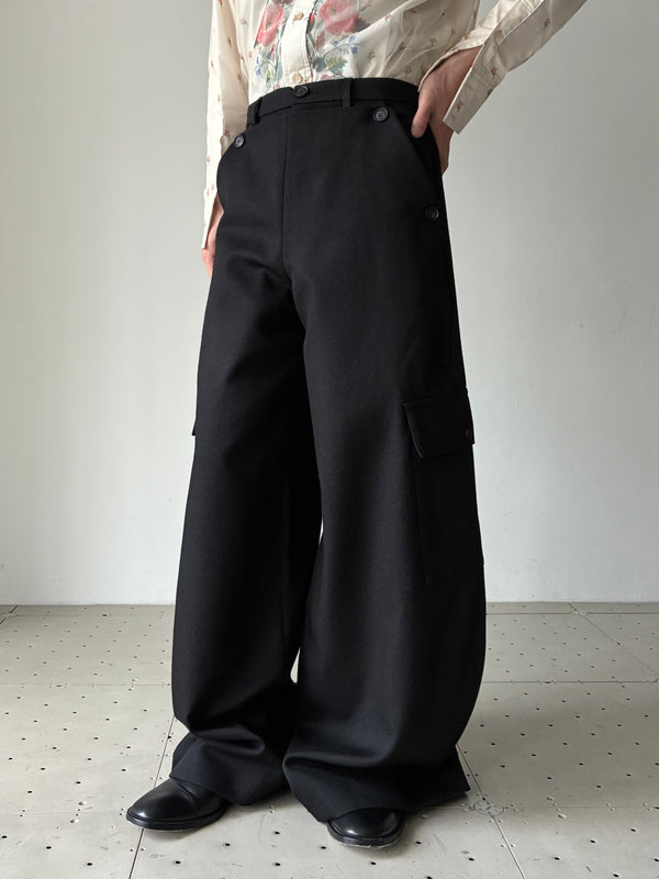 【AW26 PT 004 A】DUFFLE PANT BLACK