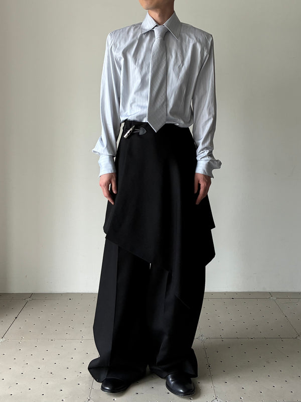 【AW26 SH 002 C】SHOULDER PADS SHIRT GREY
