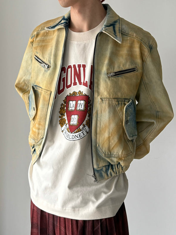 DENIM LINING BOMBER MULTI