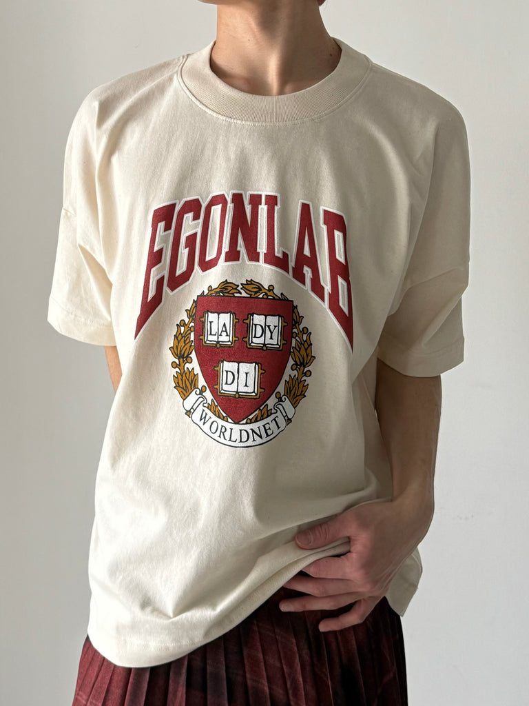 EGONLAB X WORLDNET T-SHIRT BEIGE