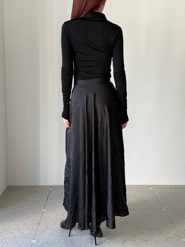 ASYMMETRIC SKIRT BLACK