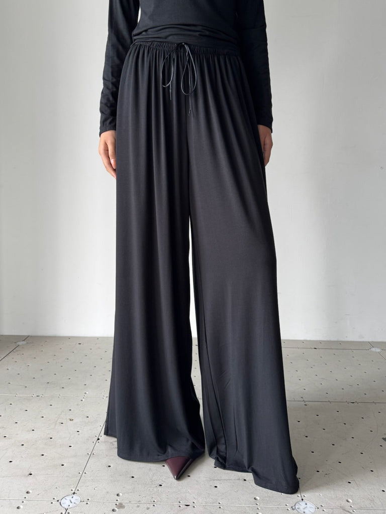 WIDE-LEG PANTS BLACK