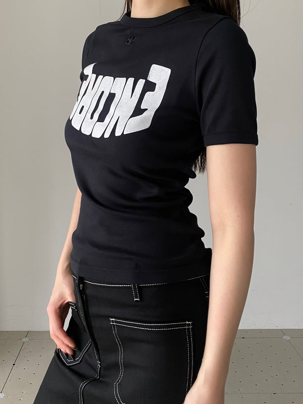 T-SHIRT ENCORE CONTRAST BLACK