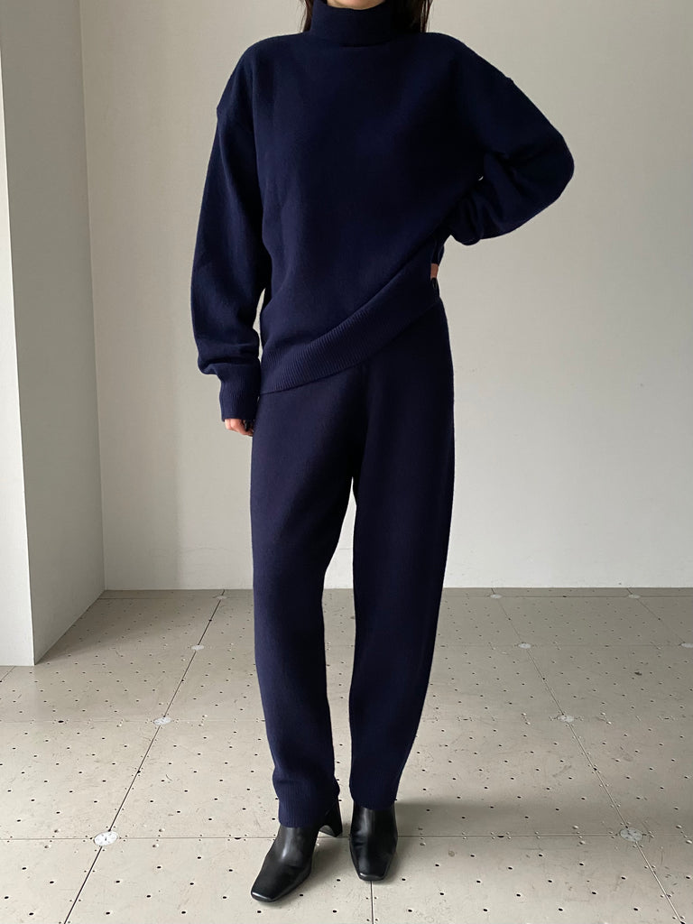 KNIT TROUSER NAVY