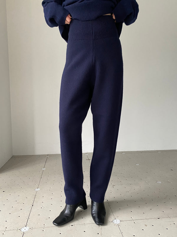 KNIT TROUSER NAVY