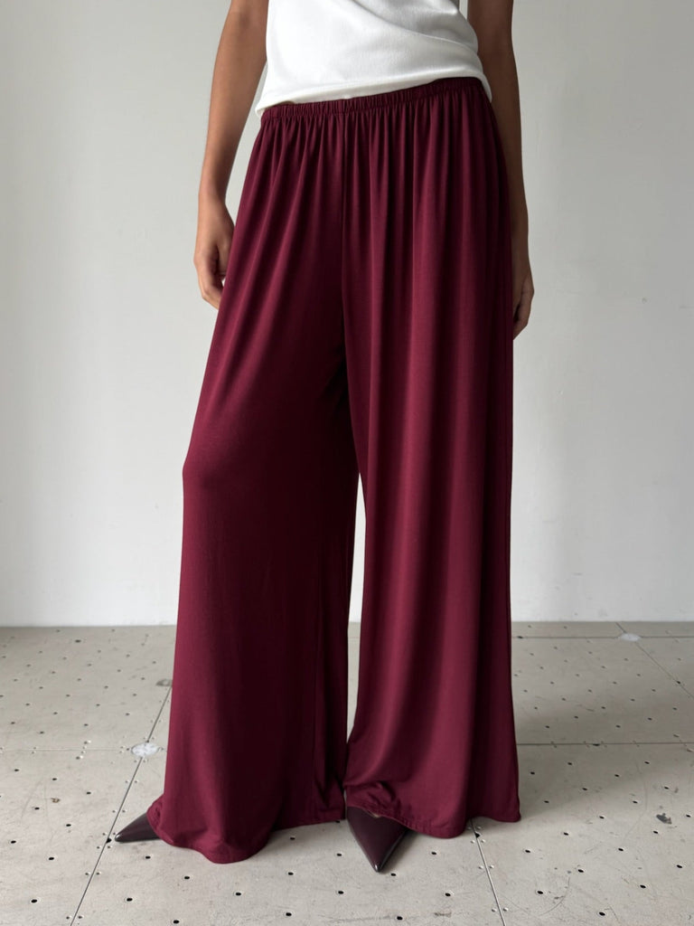 WIDE-LEG PANTS RED