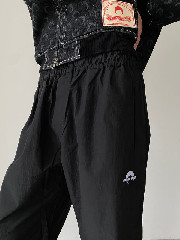 MS SPORT NYLON TRACK PANTS BLACK