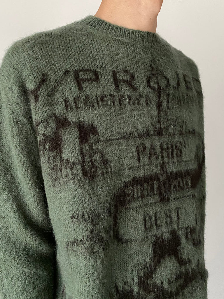 PARIS' BEST JACQUARD PULLOVER GREEN