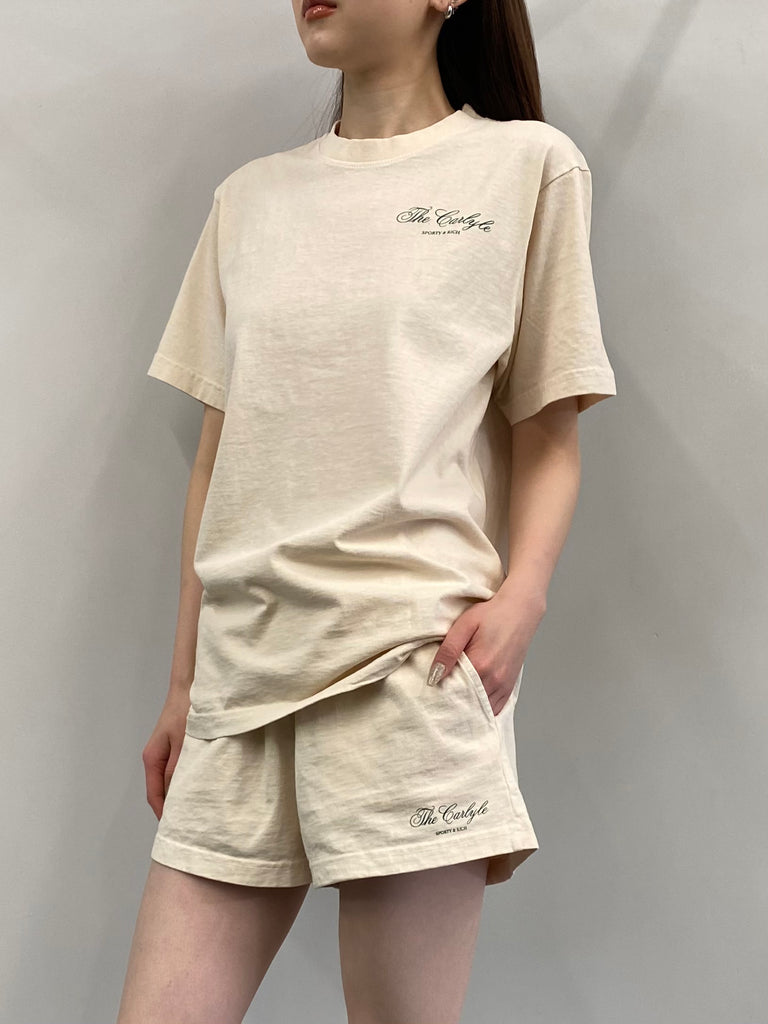 CARLYLE SCRIPT DISCO SHORT OFF WHITE