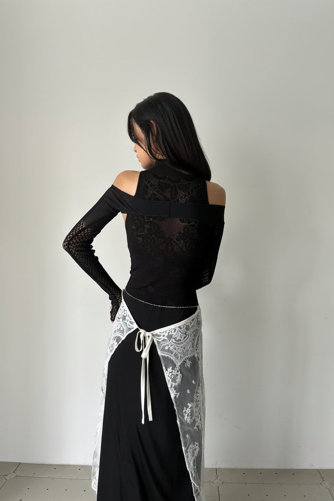 FETICO (フェティコ) |【FTC262-0714】RASCHEL LACE KNIT CROPPED