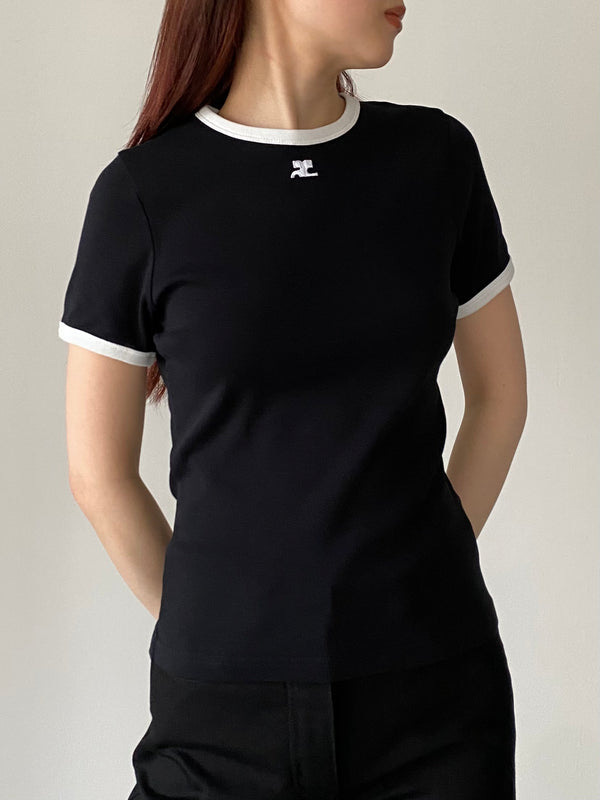 SIGNATURE CONTRAST T-SHIRT BLACK