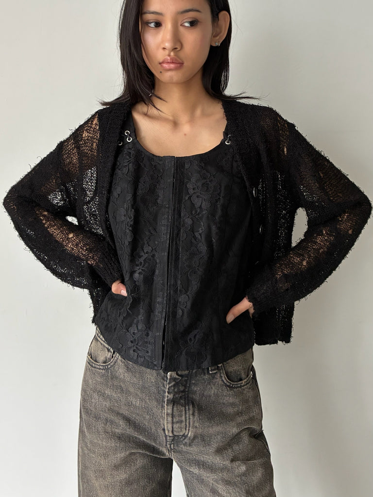 ACADEMY CARDIGAN BLACK