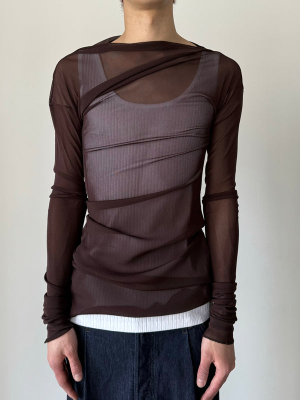 02930-HOWARD 1513 M.K.LS.T-SHIRT BROWN