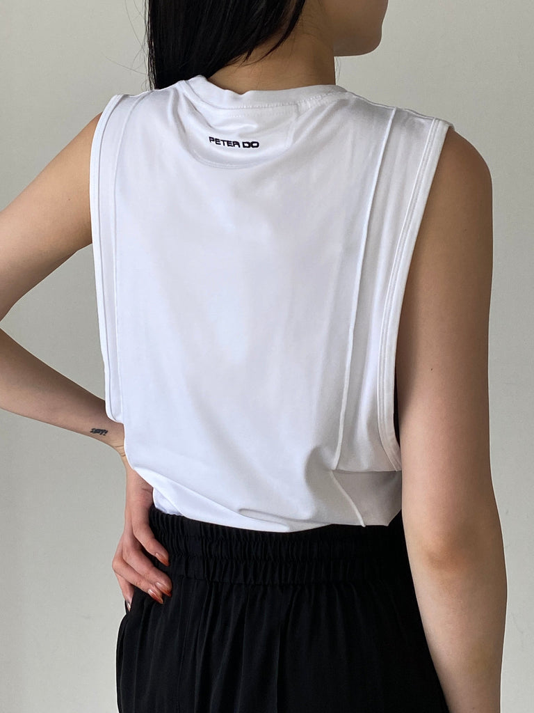 CREASED MUSCLE TEE WHITE