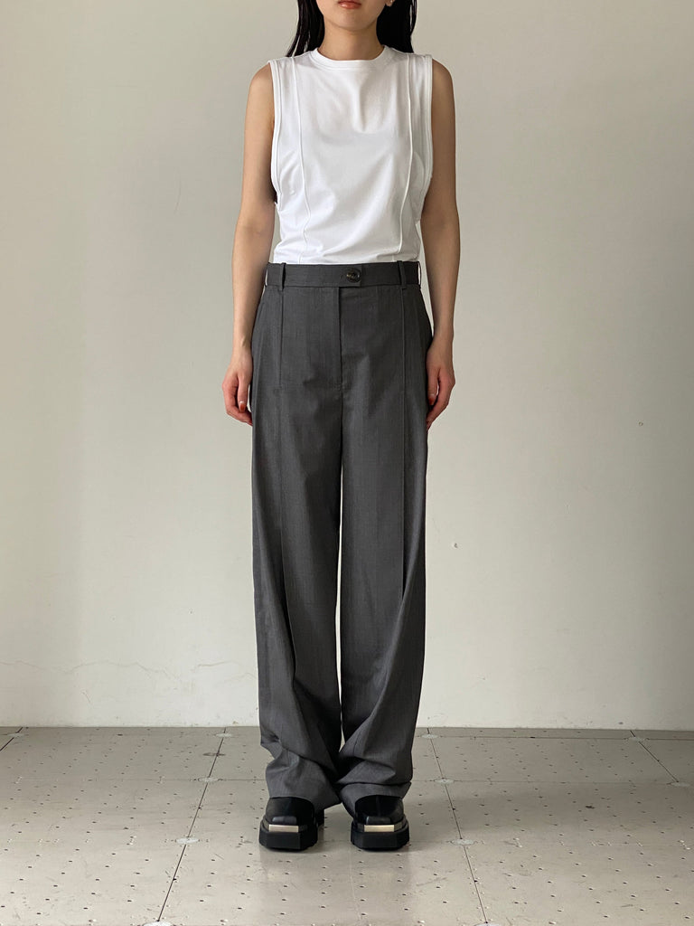 FRONT SLIT PANTS GREY