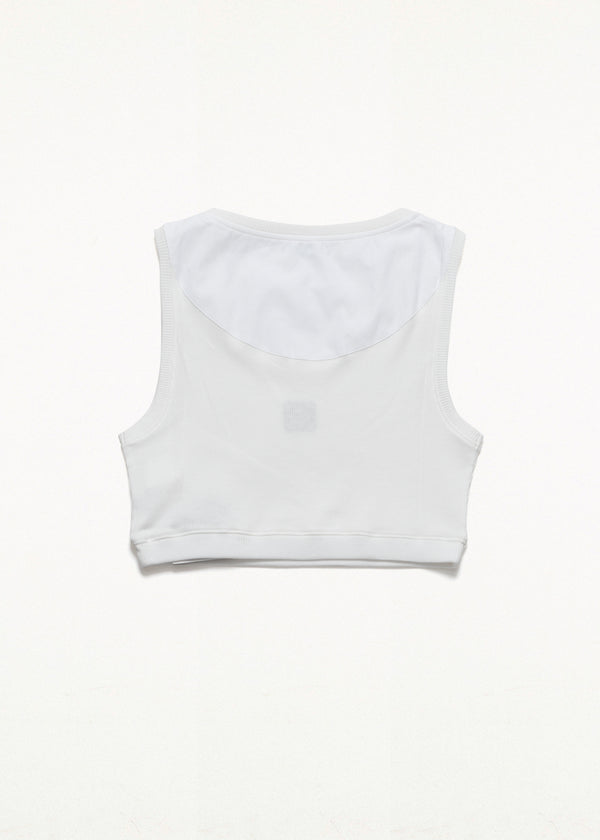 CROPPED ANAGRAM TANK TOP WHITE