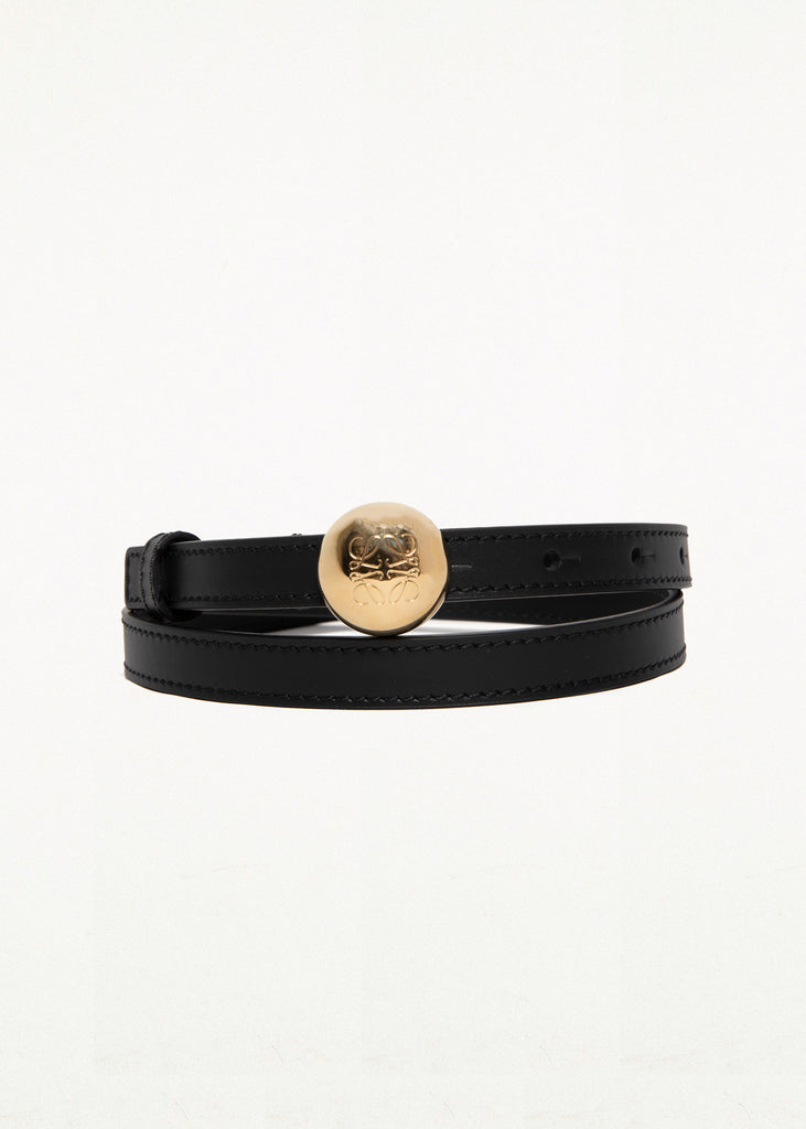 PEBBLE 1.5CM BELT BLACK