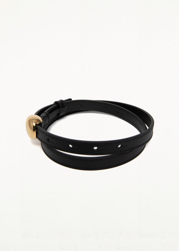 PEBBLE 1.5CM BELT BLACK