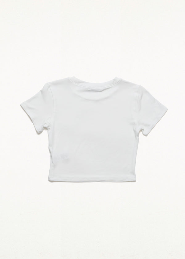 COLLAGEN CROPPED TEE WHITE
