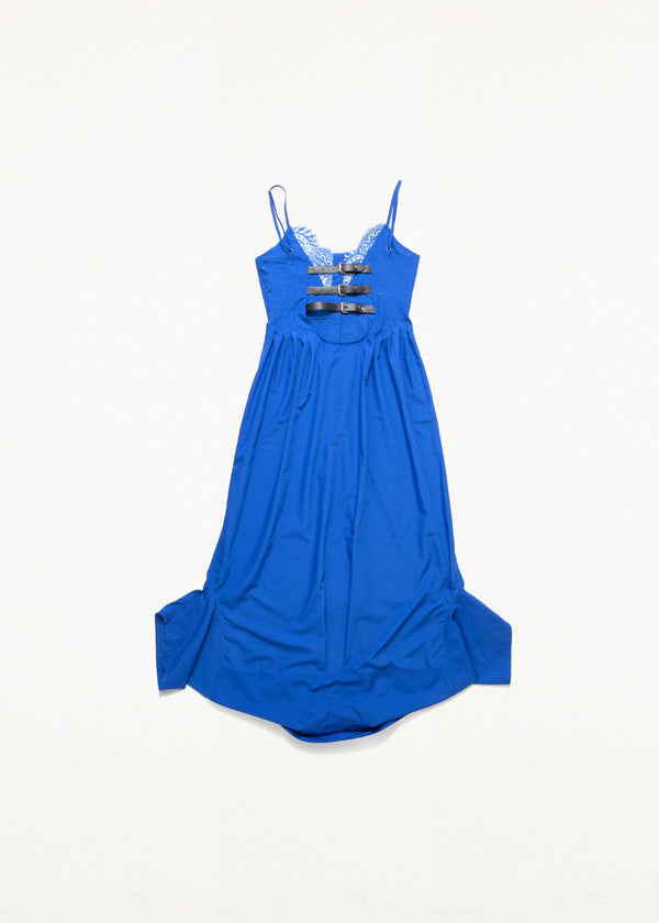 LINGERIE TURN-UP DRESS BLUE