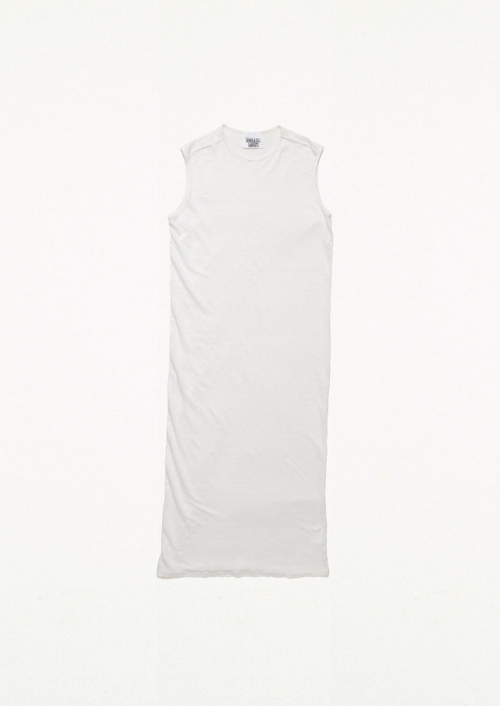 NO.192 SLEEVELESS T-SHIRT DRESS WHITE