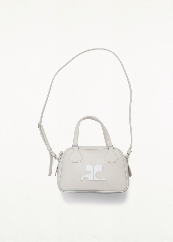 REEDITION LEATHER BOWLING BAG WHITE