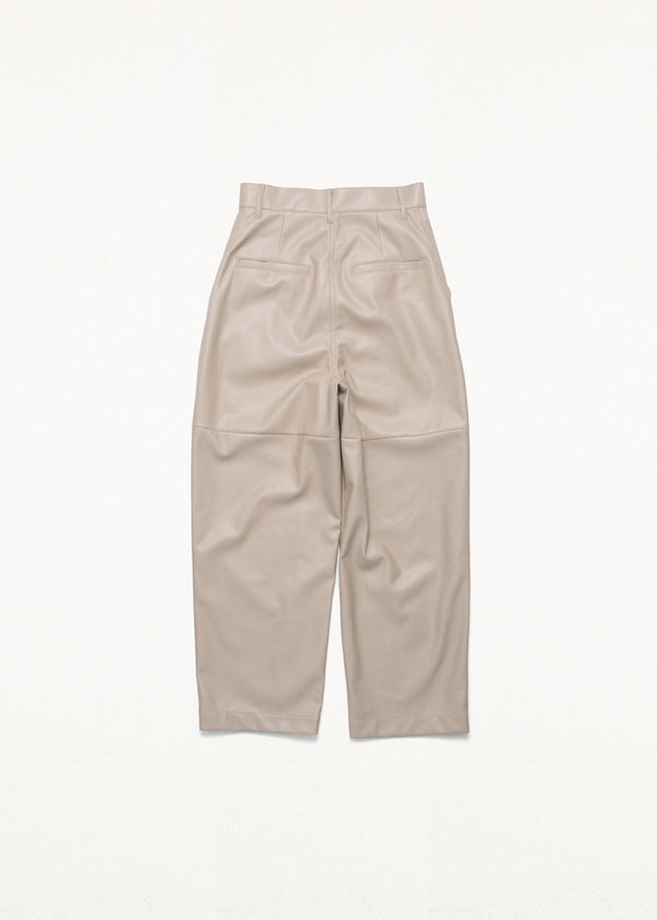 SYNTHETIC LEATHER TAPERED PANT BEIGE