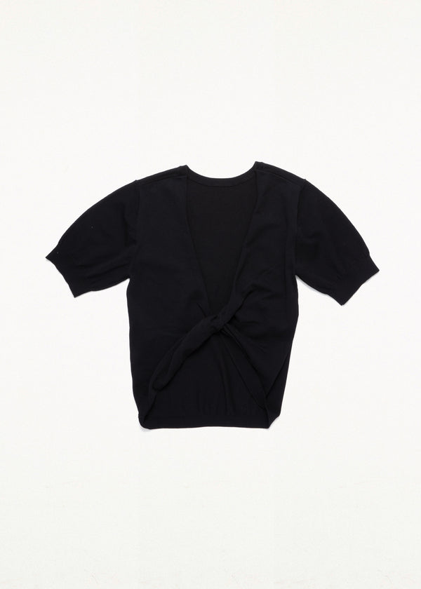 HIGH TWISTED COTTON KNIT BLACK