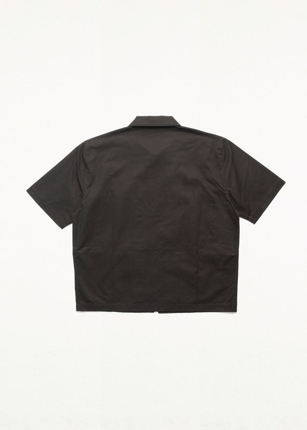 SOLID S/S SHIRT BROWN