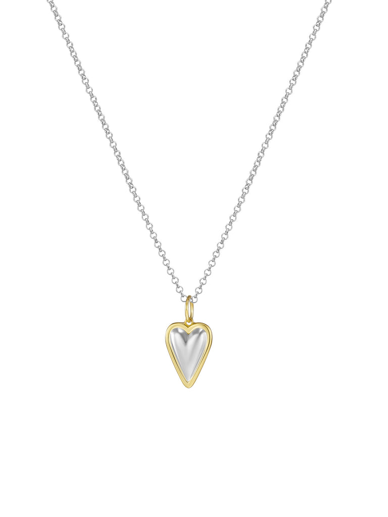 BUMPER HEART NECKLACE SILVER