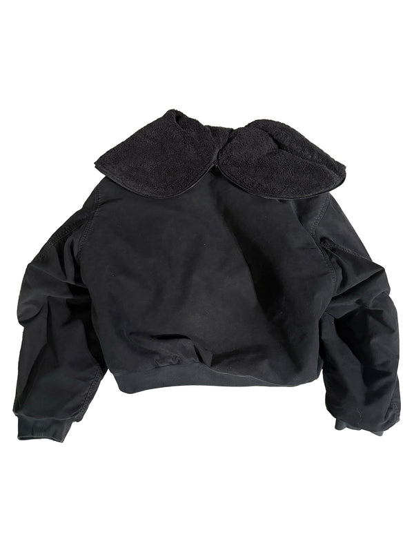 【P03-05-003CT】 COTTON BOMBER BLACK