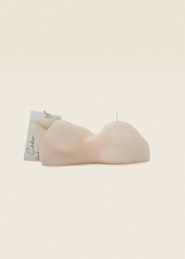 Nude Candle No.2 - Laying down (Cedar Wood)
